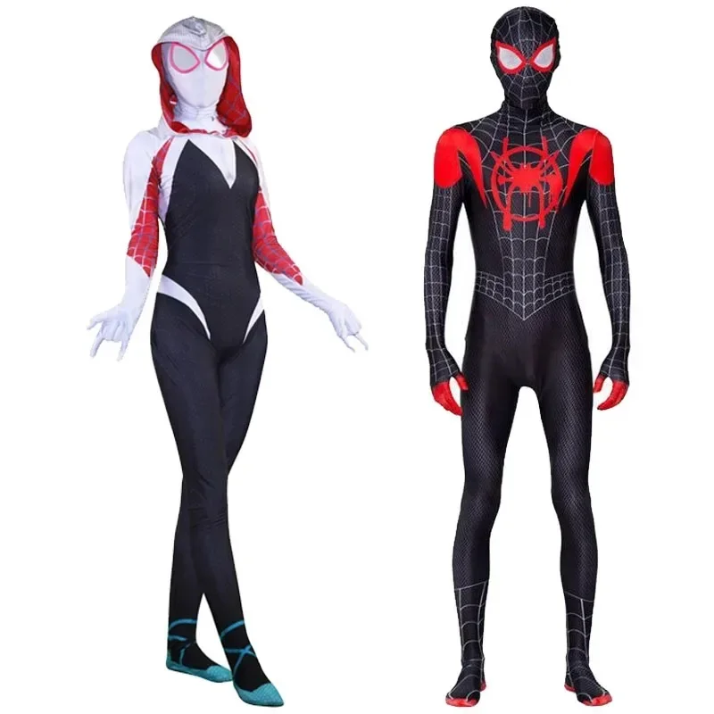 Spiderman Costume Adult Superhero Spider Miles Gewen Spider Man Cosplay Costume Bodysuit Halloween Men Women Zenti Costume