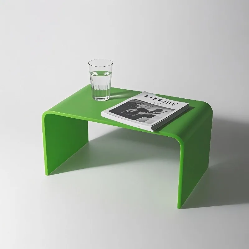‌Acrylic Side Table with Drawer, Transparent Display Shelf, Multicolor Living Room End Table, Aesthetic Home Decor