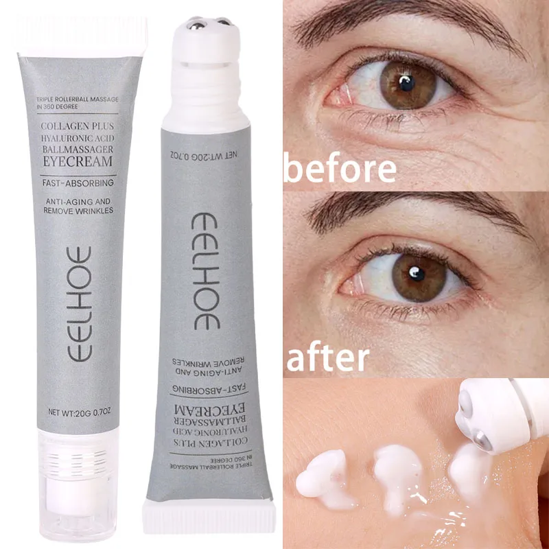 Instant Eye Bag Remove Cream Collagen Removal Wrinkles Firm Fine Line Fade Brighten Dark Circle Anti Puffiness Eyes Skin Care