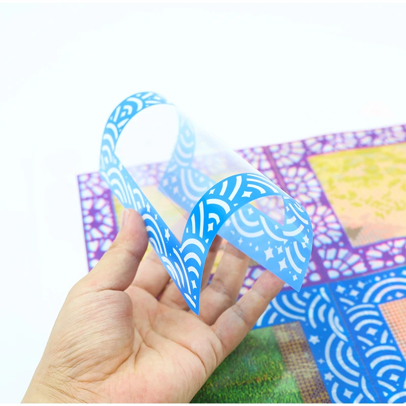 30pcs Diamond Painting Color Dust Proof Stickers Protective Film Dopamine Color Non‑sticky Paper Reusable Pattern Alignment Tool