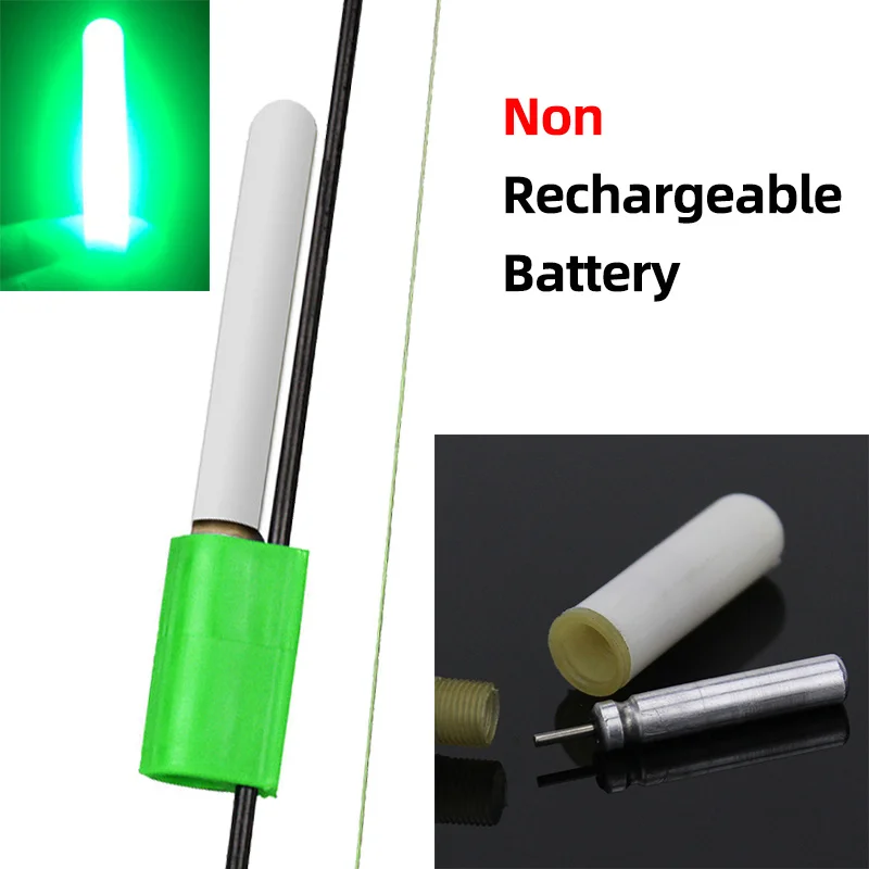 2Pcs Electronic Rod Luminous Float Stick Light With CR425 Battery Charger LED Fishing Float Sticks Carp Fishing Night Light