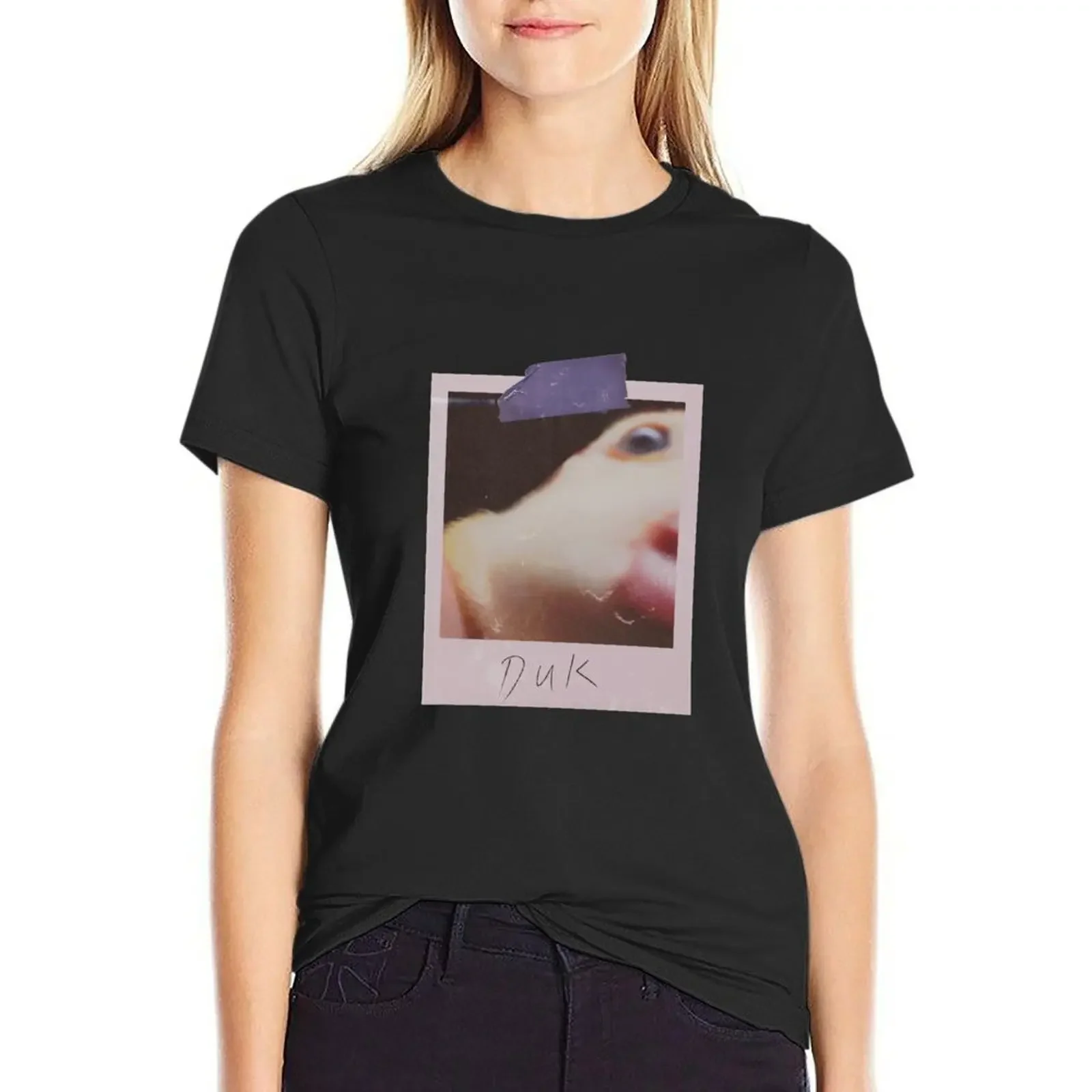 

Cursed ※Duk＊ T-Shirt customs design your own Blouse summer tops t shirts for Women graphic