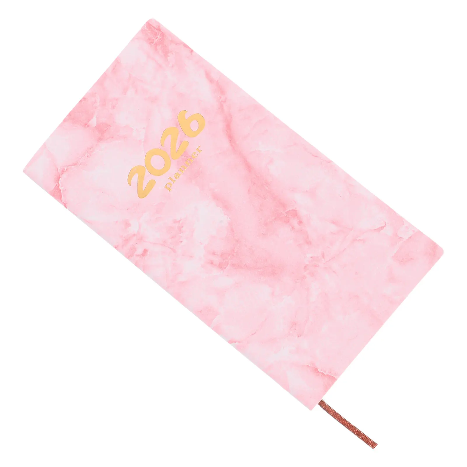 Daily Planner Notebook A6 Marbling Pattern Pocket Planner 2026 Year-Round Time Management Journal Office School Travel Work