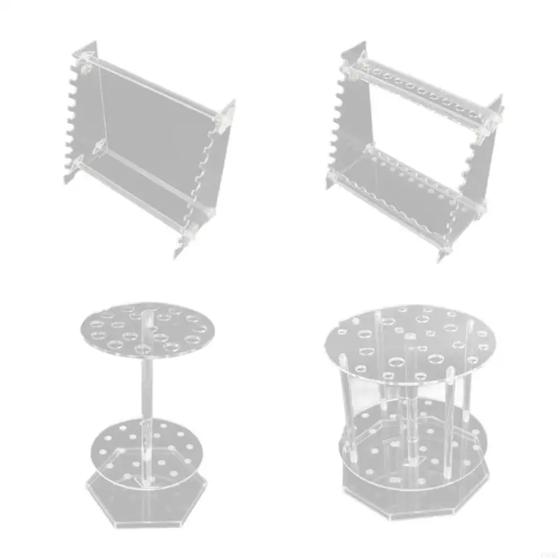 

C90C Multipurpose Test Tube Holder Clear Test Tube Rack Centrifuge Tube Pipettes Rack