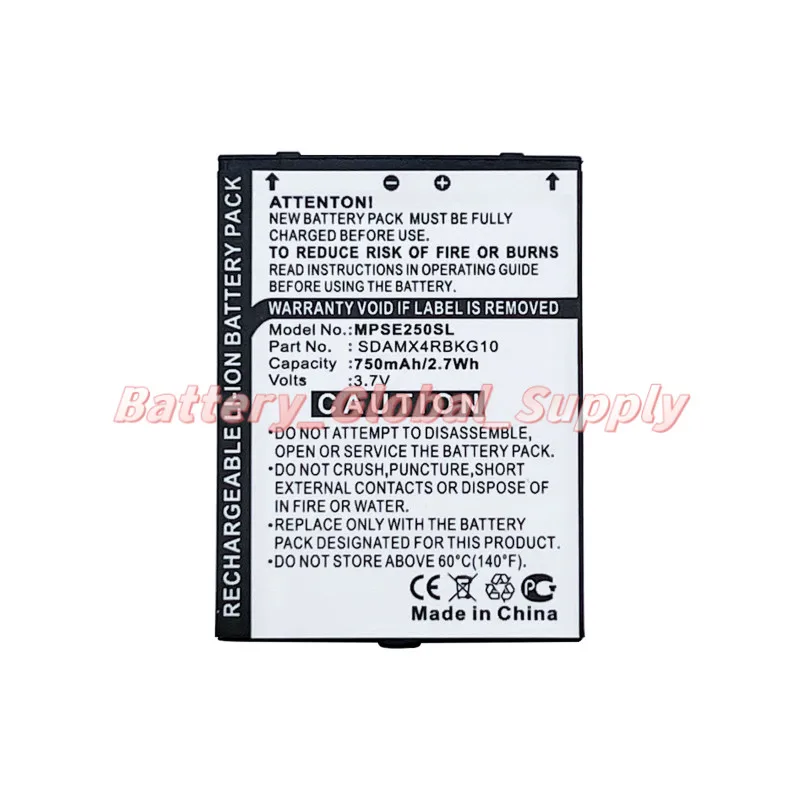 

For SDAMX4RBKG10 E200/E250R/E260/E270 Battery 3.7V 750mAh 1PCS Brand New-