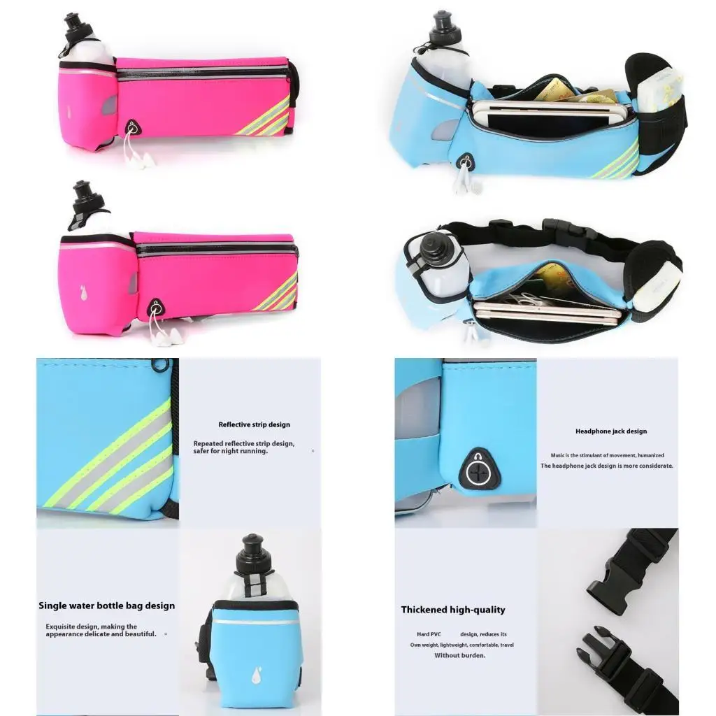 

652F High Visibility Reflective Fitness Waist Pack For Outdoor Activity Waterproof Lightweight Design Adjustable Belt