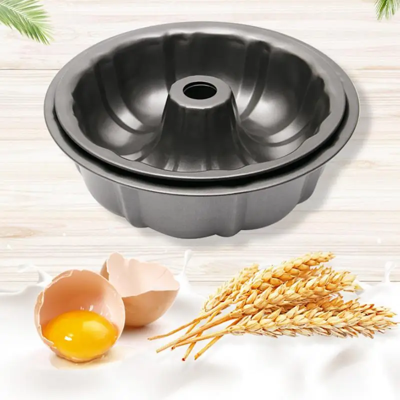 Fluted Cake Pan Round Baking Pan Bakeware Tool Bread Pan Breads Mold Kitchen Accessory For Cake Brownie Jelly Bread