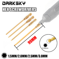 Hex Wrenches Screwdrivers Tools Electric Screwdriver 1.5/2.0/2.5/3.0mm Hard Alloy Steel Metal 6.35mm for RC Model Car
