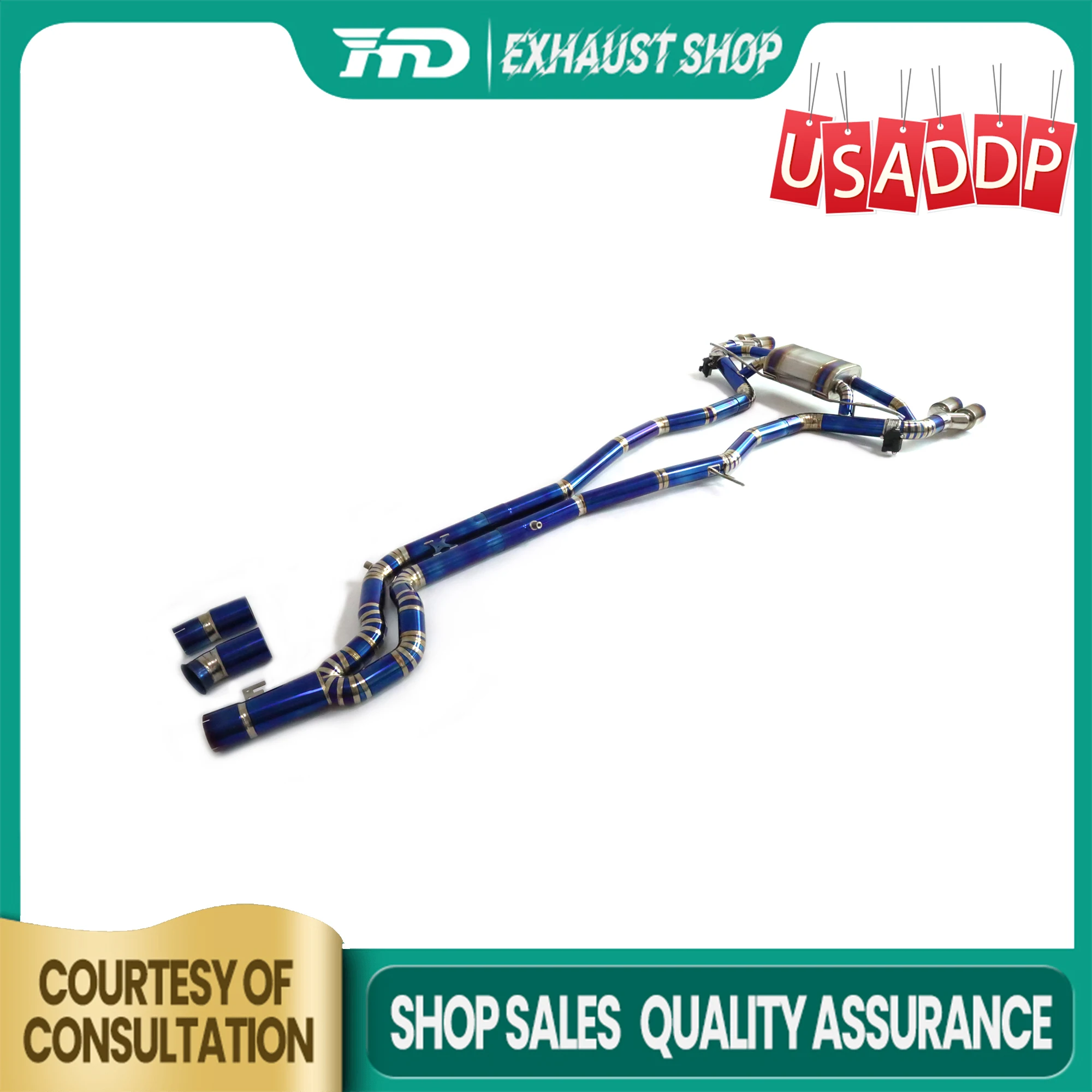 

HMD Exhaust Catback for BMW Z4 G29 3.0T Ti Electronic valve Muffler Tips Narrow fit with no gaps Lossless installation ⏳