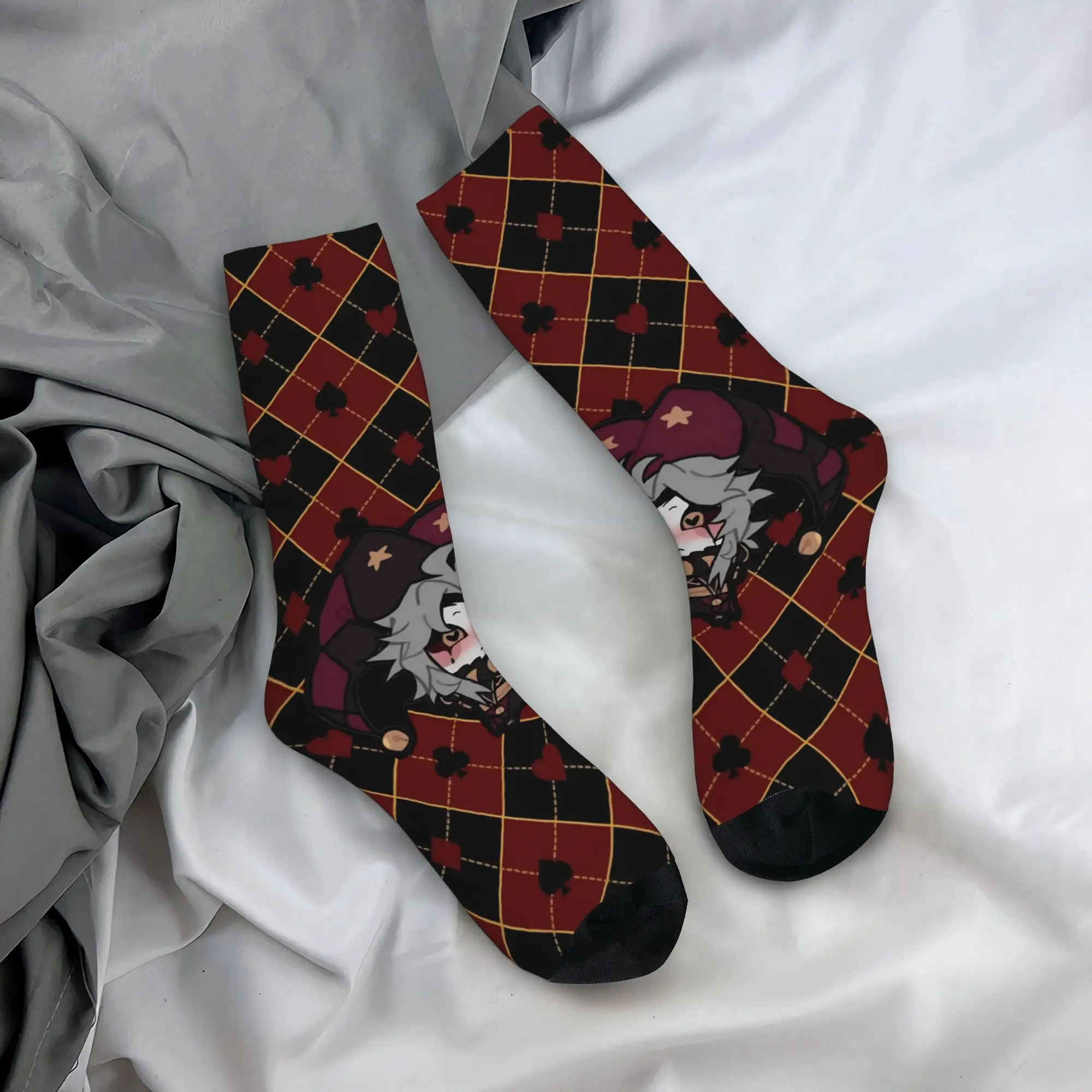 Fashion The F-Freak Circus Pierrot Basketball Socks  Long Socks for Unisex Non-slip