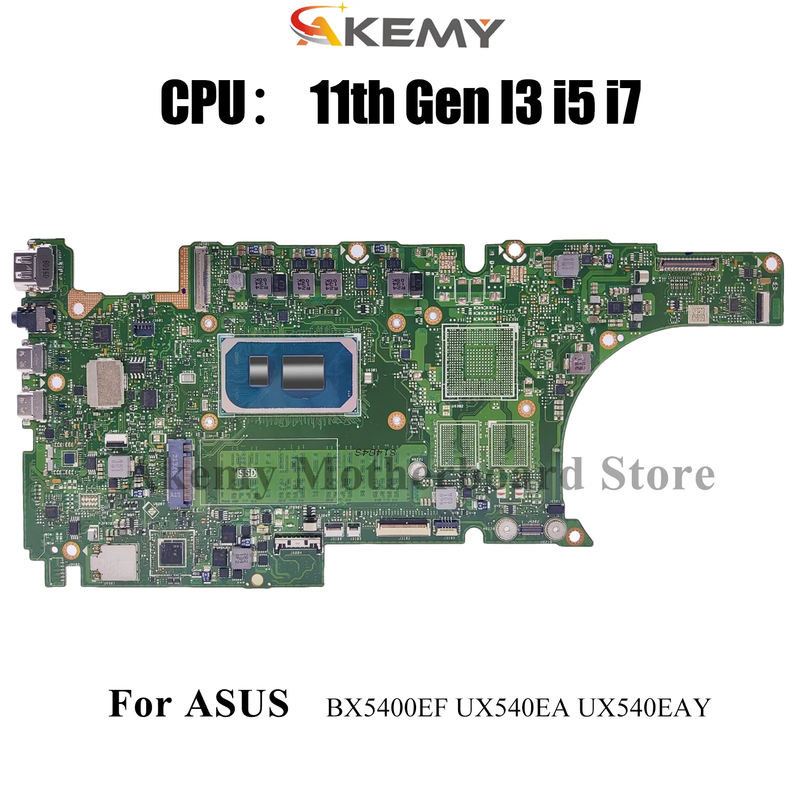 

UX5400EA Материнская плата для ноутбука ASUS ZenBook UX540EA UX5400 UX540EAY BX5400EF BX5400EB Материнская плата 11-го поколения I3 i5 i7 100% тест в порядке