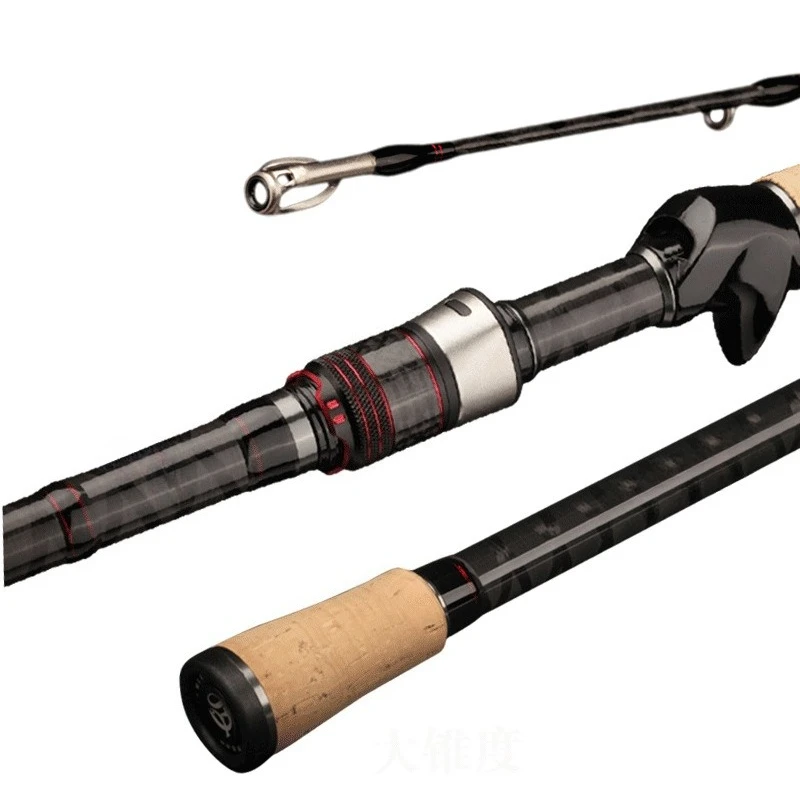 

M ultra-fast fish fishing rod ultra-light full Fuji guide ring straight handle gun handle XF black pit Luya rod worm rod worm