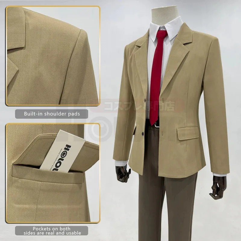 

Death Note Anime Yagami Light Cosplay Costume Suit Shirt Pants Tie Cos Convention Daily Wearing Unisexx;8's,6;