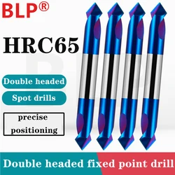 HRC65 broca de punto fijo de doble cabeza de acero de tungsteno de 2 flautas, cortador de fresado de chaflán especial, herramientas de corte mecánico CNC