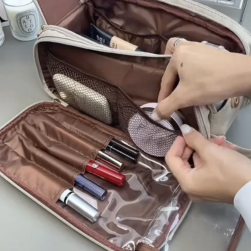 Borse da viaggio uomo donna borsa cosmetica borse per il trucco impermeabili Organizer borsa da toilette per cosmetici di grande capacità