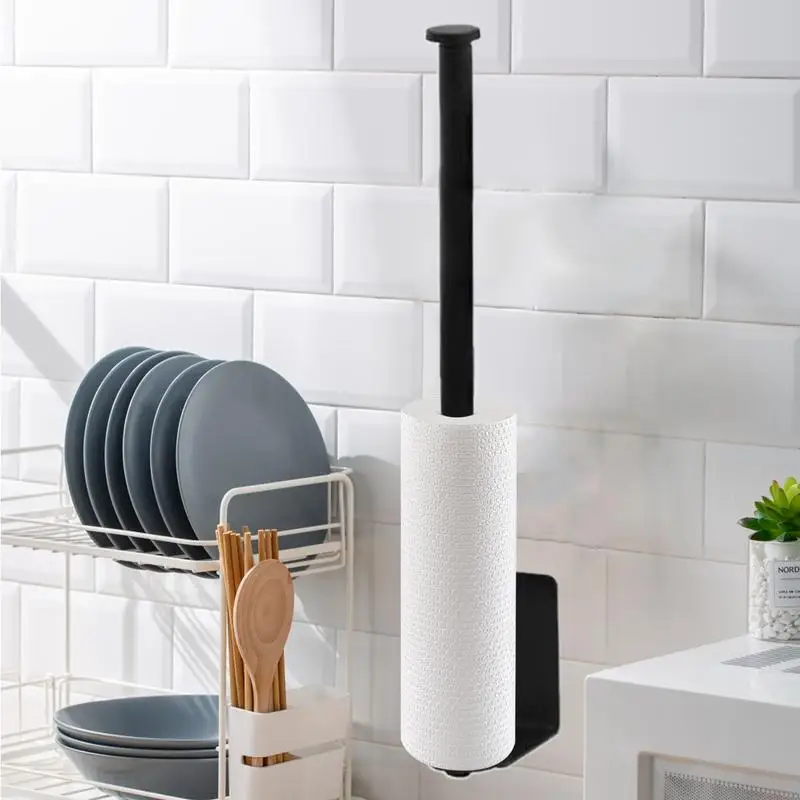 Edelstahl Papier Handtuch Halter Punch Free Küche Papier Handtuch Lagerung Rack Bad Papier Rollen Halter Bad Zubehör