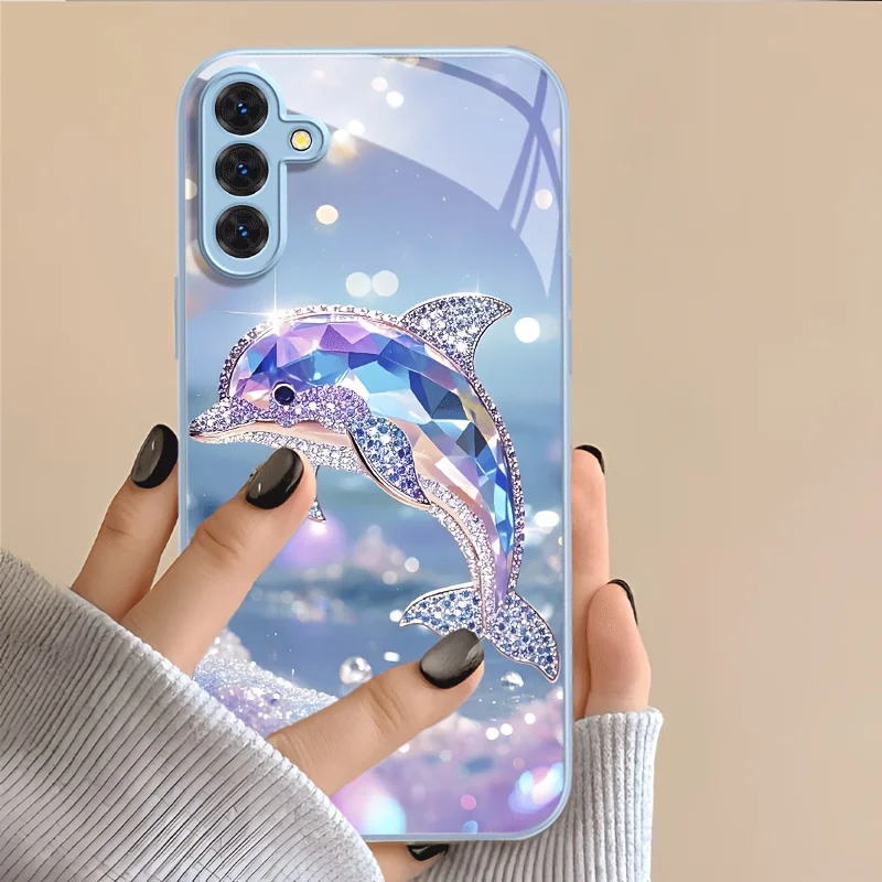 Stylish, Versatile, And Durable Blue Glass Phone Case for Samsung Galaxy S26/S25/S24/S23 Ultra /S22 Ultra/S20 Ultra