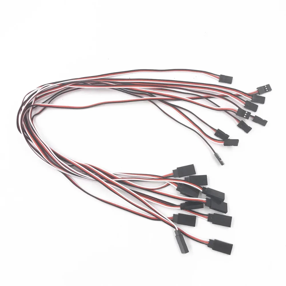 5/10Pcs 100/150/300/500/1000mm Servo Extension Lead Wire Cable For RC Futaba JR Male to Female 10cm 15cm 20cm 30cm 50cm 100cm