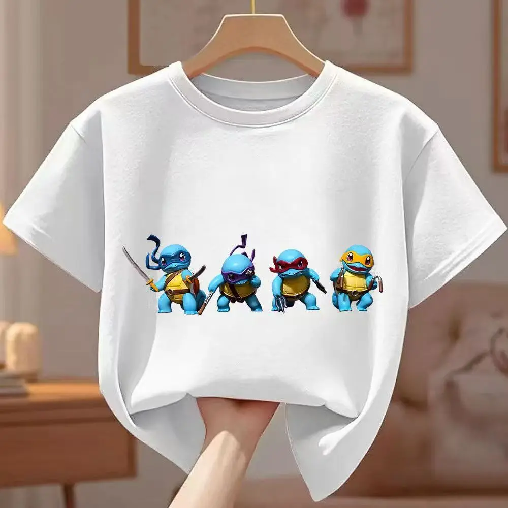 Nick Cartoon Print Baumwoll-T-Shirt (geeignet für Kinder im Alter von 3-12 Jahren) - Ein süßes Baumwoll-T-Shirt, das sich gut zum Tragen auf der Oberseite der Kleidung eignet.