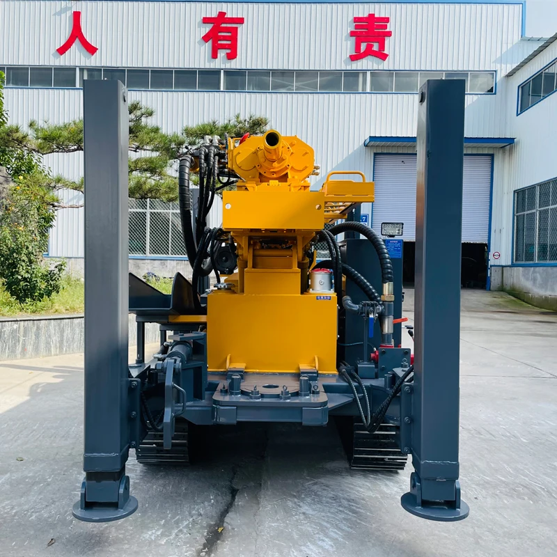 Macchine per impianti di perforazione per pozzi d'acqua DTH da pozzo diesel montate su cingoli da 300 m