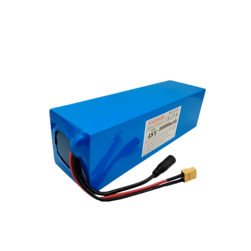 48V 30Ah 13S3P XT-60+DC 18650 rechargeable lithium-ion battery pack with built-in BMS circuit protection board