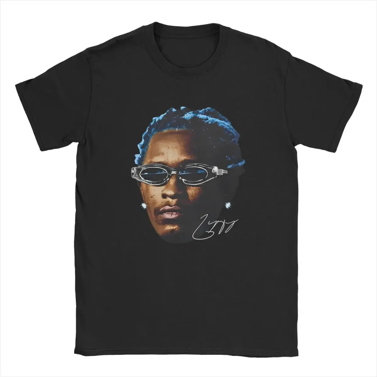 Short Sleeve Music T Shirts Crewneck merch Plus Size Men's T-Shirt Young Rapper Thugs Hiphop Rap Crazy Pure Cotton Tee Shirt NEW