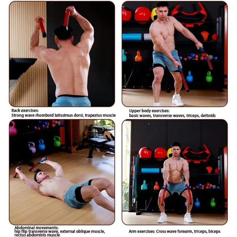 

Cordless Battle Rope Adjustable Weight Home Gym Fat Burn Muscle Build Rope