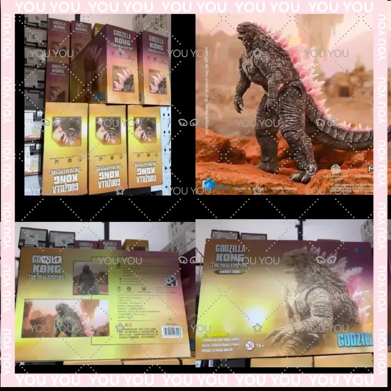 Figurine d'action Hiya 18 CM pour Kong : Le Nouvel Empire et Godzilla Version Évoluée Série Basique Kit de Garage Exquis Jouet