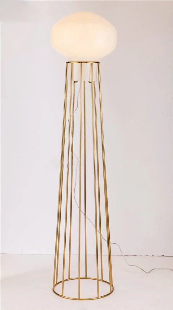 Luxury lampshade E27-60W high quality steel + glass Italian fashion handmade floor lamp