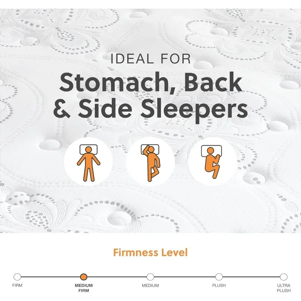 10 inch medium hardness mixed mattress with cooling gel memory sponge image 4
