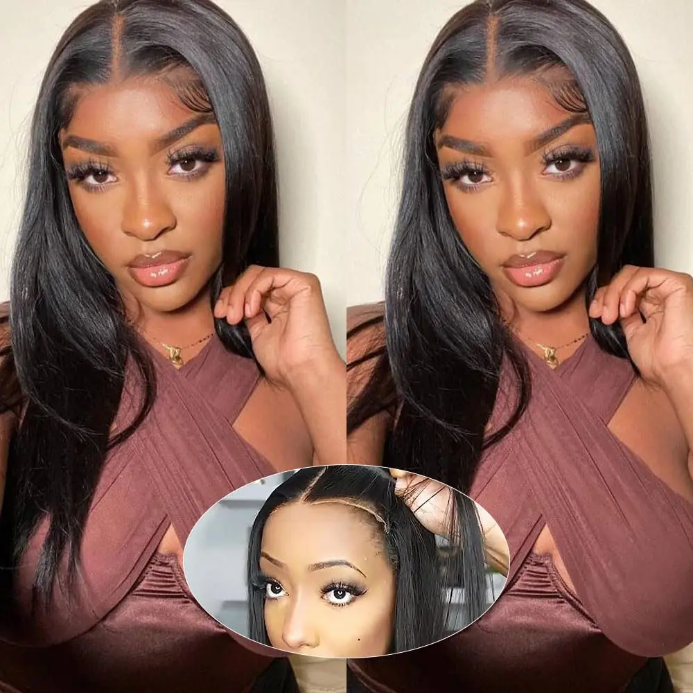 30 32 34 Inch Wear And Go Glueless Human Hair Wig 5×5 6x4 HD Lace Closure Wig Straight Lace Front Wigs Pre Cut Human Hair Wigs