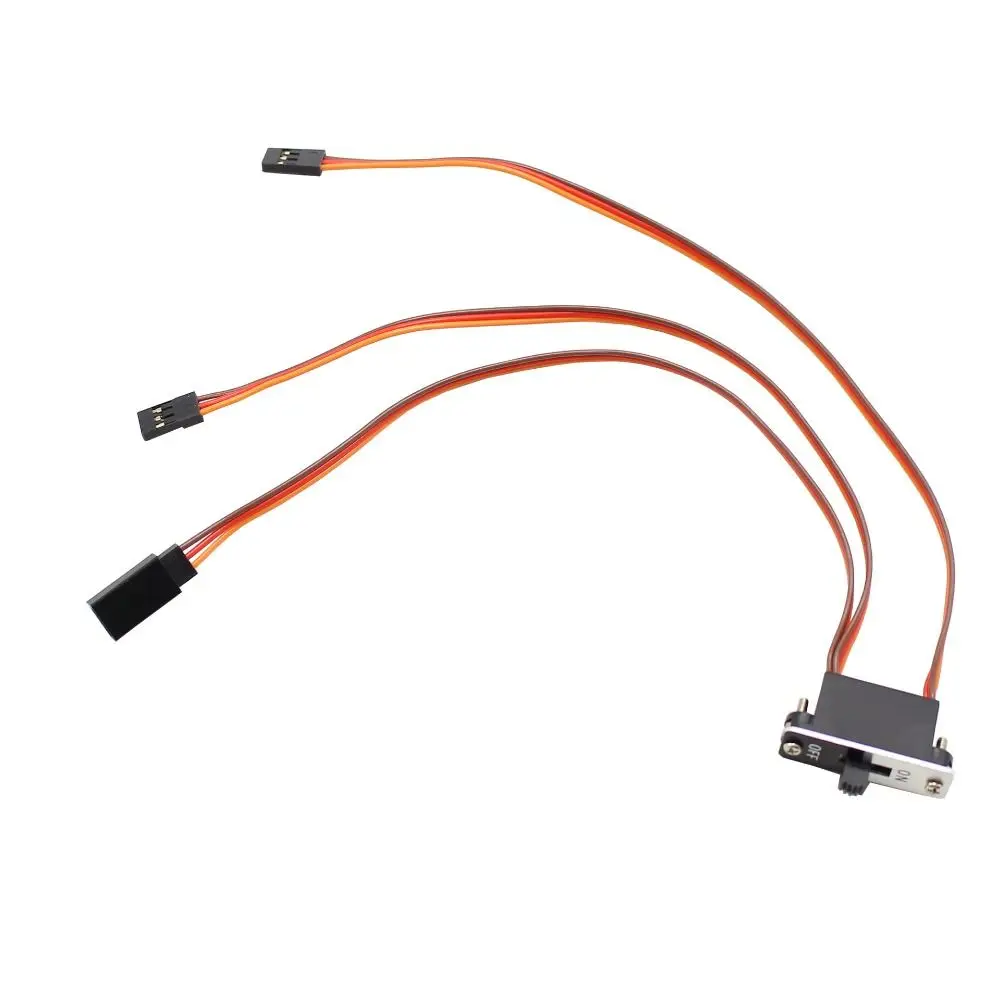 New Brown Red Orange JR Connector 250mm Plastic Heavy Duty RC Aluminum Power Switch Model Servo Medium Switch For RC Airplane