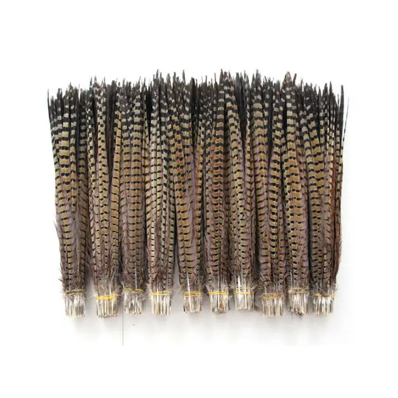 Natural pheasant hair teasing cat tail hair pretty flower dan Beijing opera feathers DIY decorative pheasant tail copper chicken