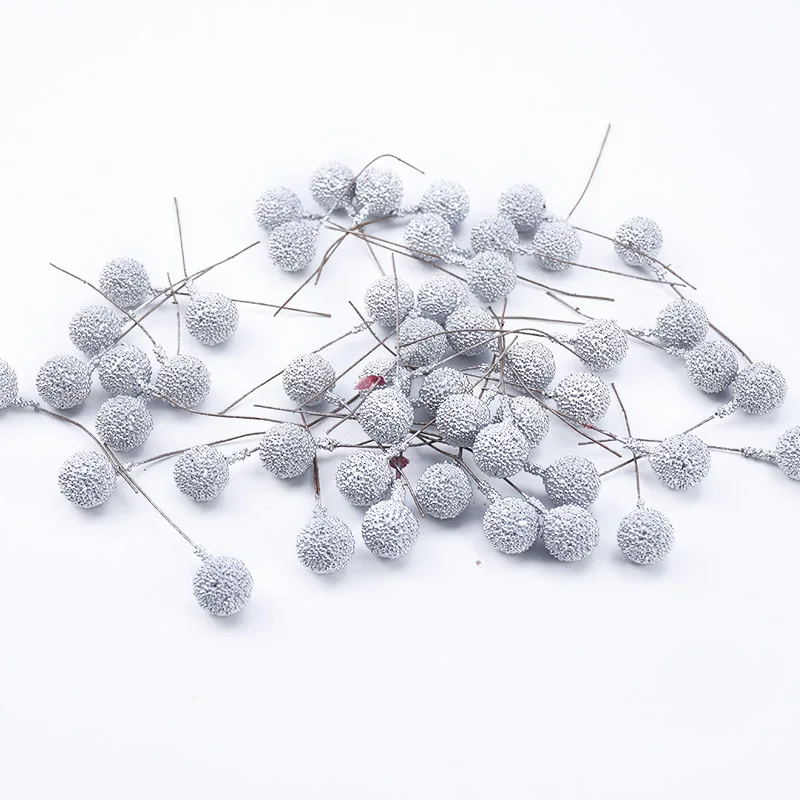 40 Stück Günstige Künstliche Früchte Schaumstoff-Staubgefäße Kirschen Gold Silber Blumen Weihnachten Hochwertige Dekoration Hochzeit Heim Raum Party Zubehör – Detail 9