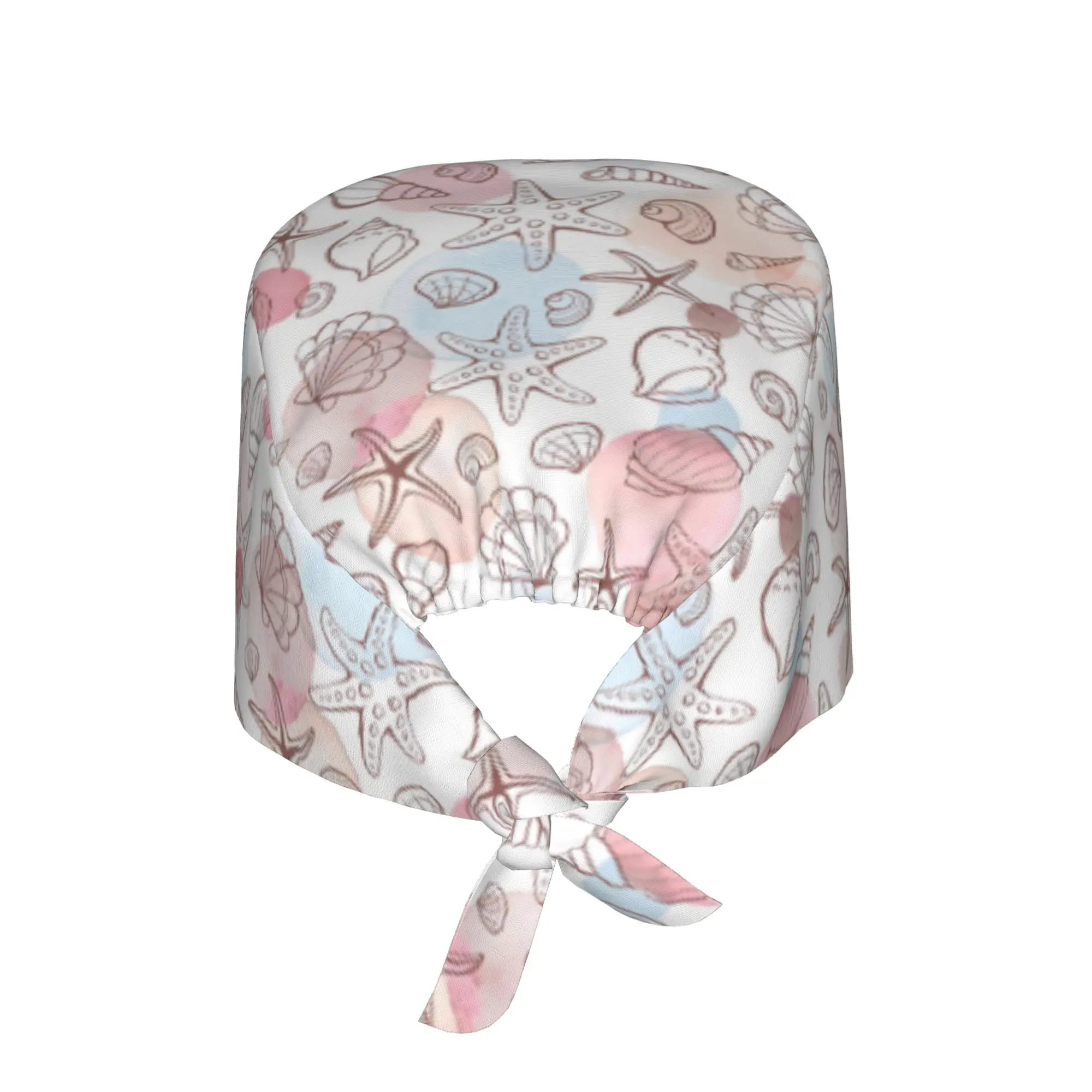 Adjustable Littles Anime Mermaides Working Hat Women Men Fish Manga Scrub Caps Scrub Nursing Doctor Surgeon Cap for Dentist