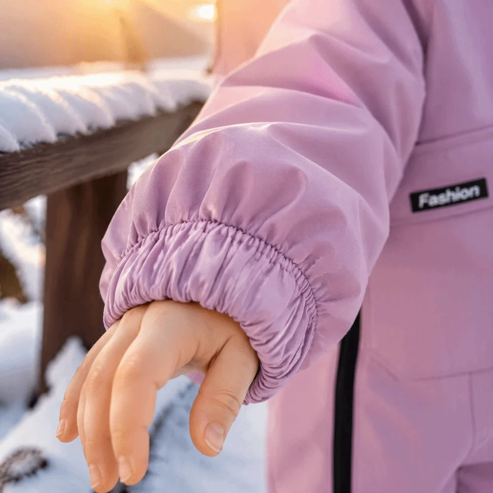 Thick Fleece Lined Snow Suit Windproof Warm All-In-One Snow Suit Waterproof Comfortable Fit Winter Jumpsuit Snow Activities