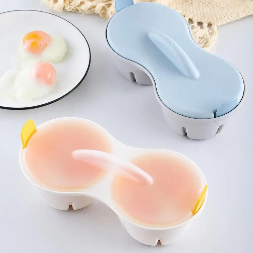Food Grades Plastic Microwave Egg Cooker Heat Resistant Kitchen Cooking Mold Egg Steamer Simple Easy To Clean Egg Fryer