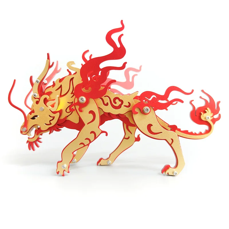 MOKR Zhu طويل ثلاثية الأبعاد بازل قطع معدنية لتقوم بها بنفسك تجميع نموذج لعبة أطفال عيد الميلاد والعام الجديد هدية التعليم والتدريب