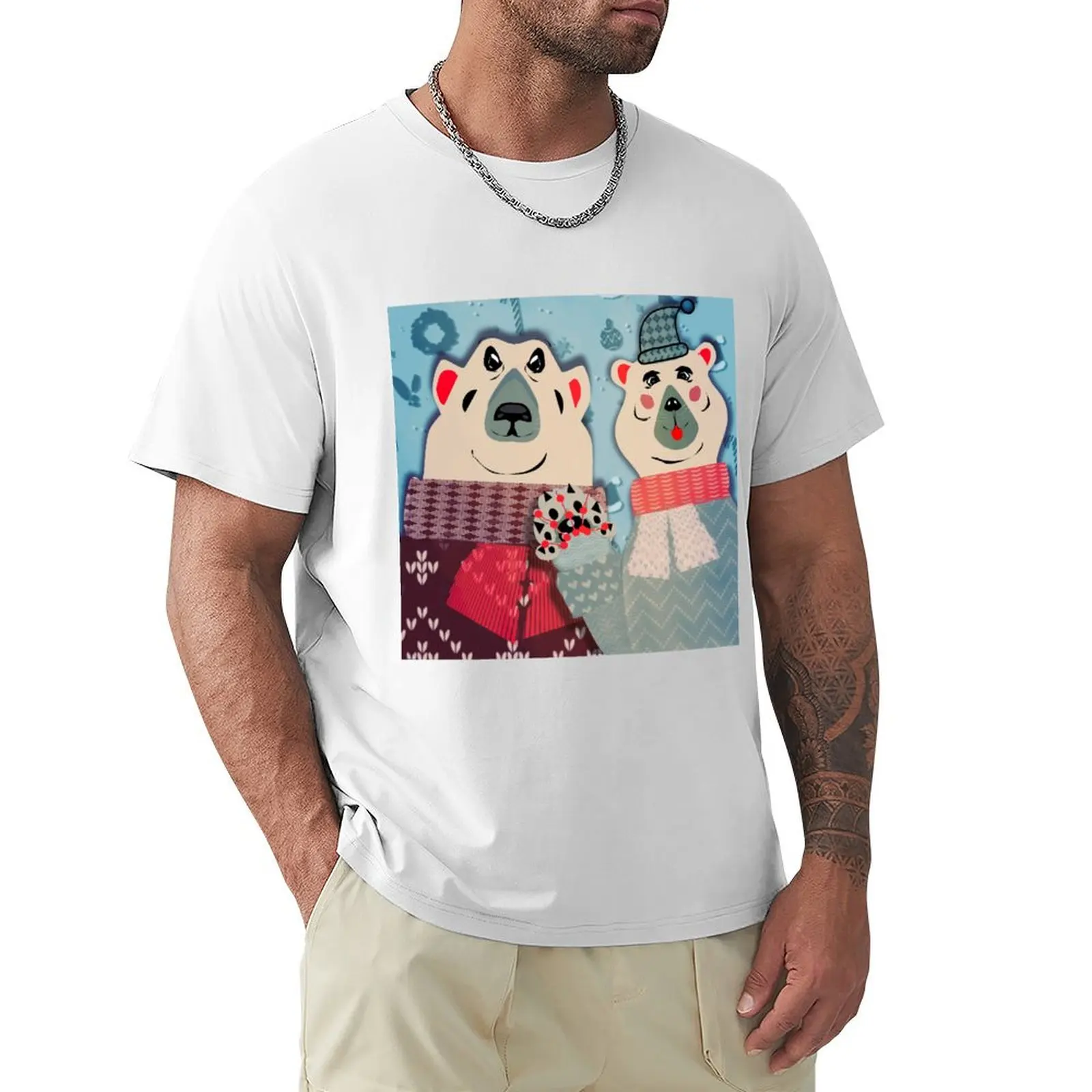 Polar bear mittens T-Shirt vintage blanks for a boy mens graphic t-shirts