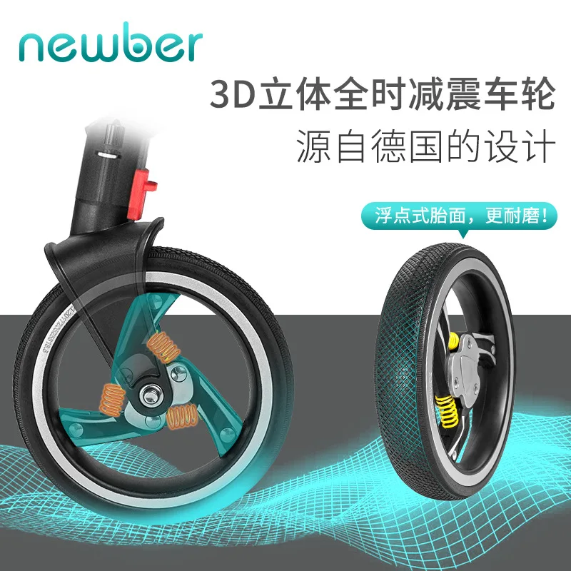 Newber Baby Stroller Lightweight Foldable  Can Sit or Lie Down High Landscape Newborn Two-way Baby Stroller