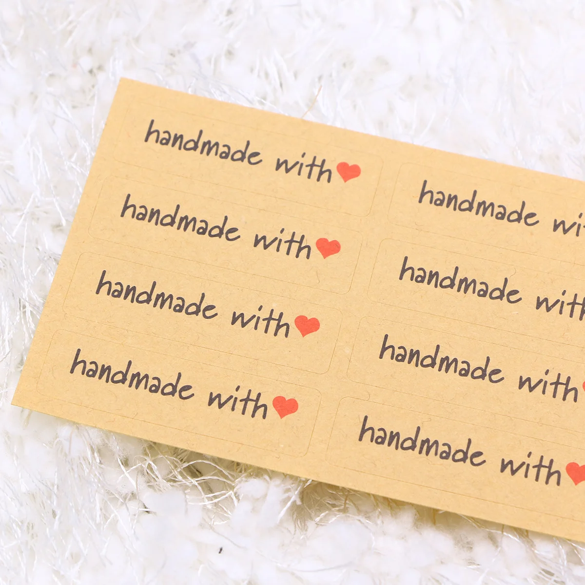 240pcs 20 Sheets Handmade With Love Sealing Labels Red Heart Shape Sticker Kraft Packaging Tape For Envelopes Diy Gifts