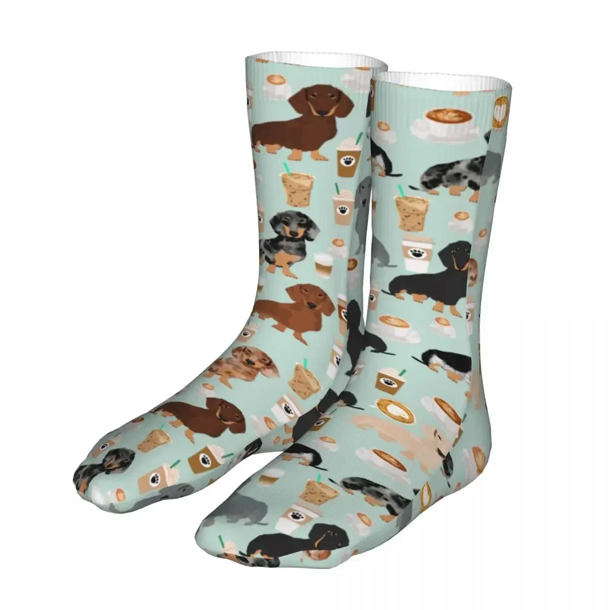 Compression Dachshund Dogs Coffee Woman Socks 2023 Men Animal Bike Sock