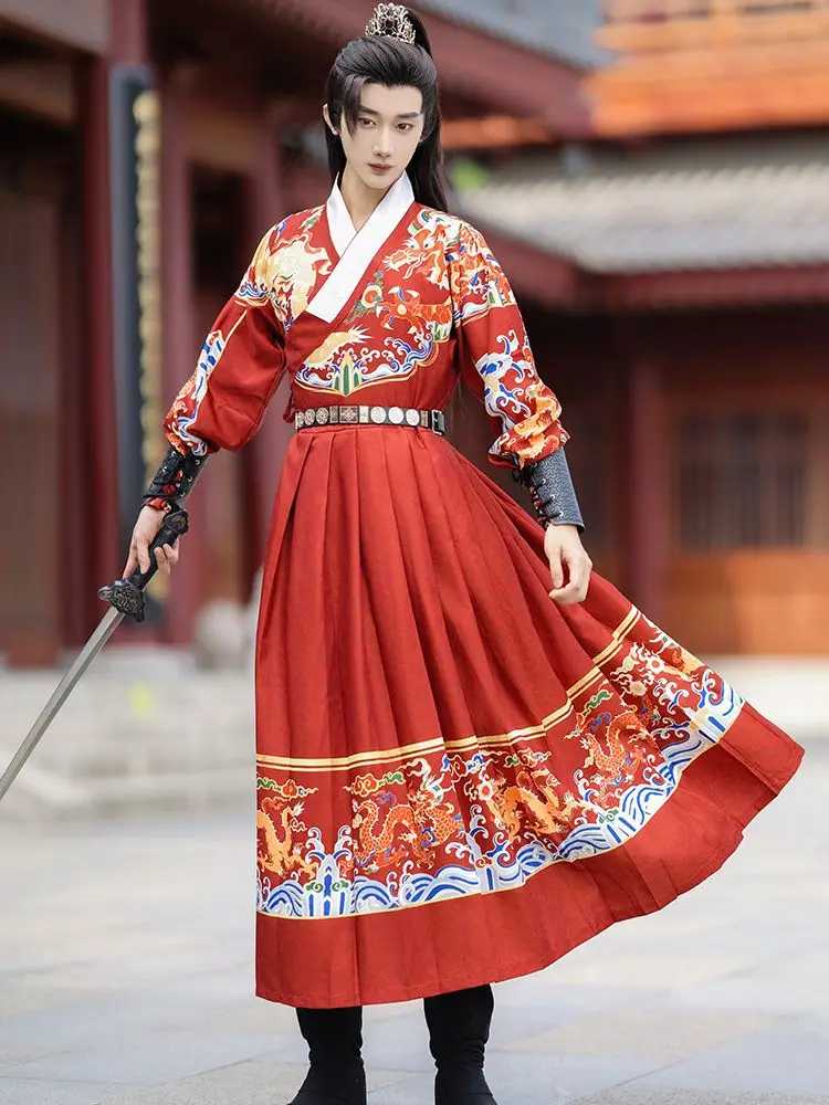 

Original Chinese traditional clothing Hanfu Ming style flying fish suit men's and women's couples Jinyiwei clothing complete set