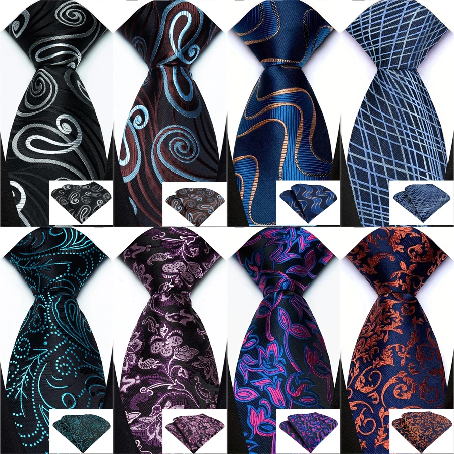 Klassische Floral Paisley 8CM Krawatten Für Männer Hochzeit Party Business Mann Krawatte Taschentuch Set Männer Zubehör Gravata Zubehör geschenk