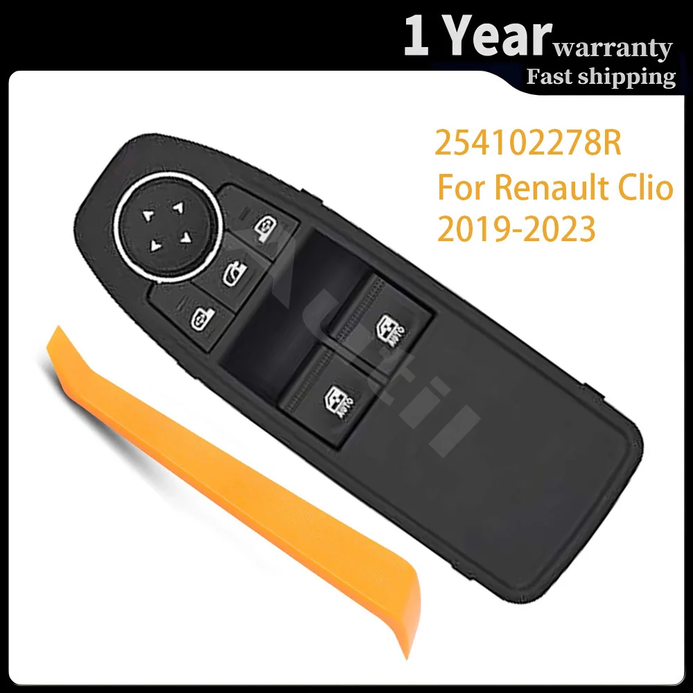 

254102278R Автомобильный электрический переключатель стеклоподъемника, кнопка управления стеклоподъемником для Renault CLIO 2019 2020 2021 2022 2023, автомобильные аксессуары