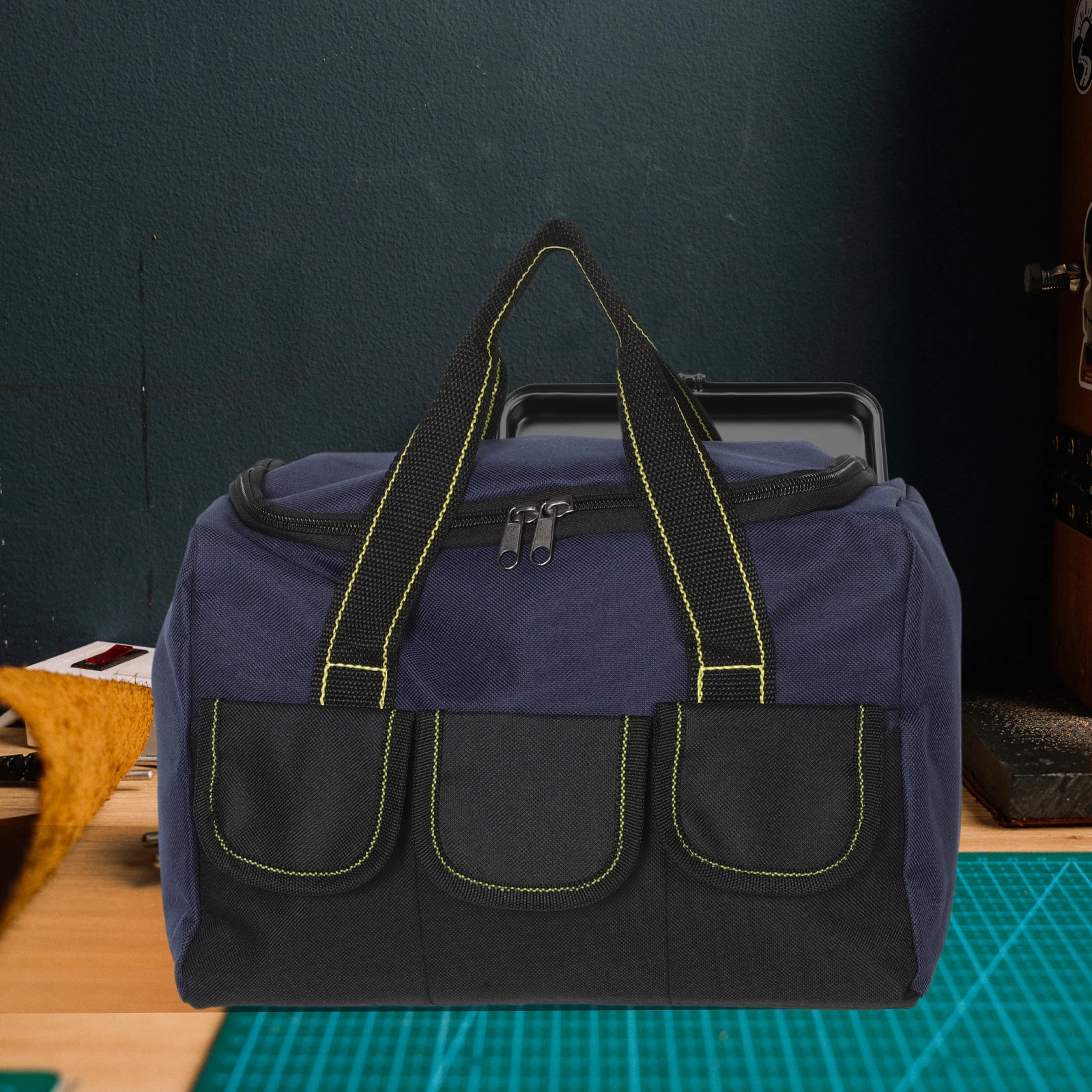 

Tool Storage Bag Large Capacity Oxford Cloth Canvas Toolkit Electrician Hardware Portable Tote Heavy Duty Bag Tool Kit Drill