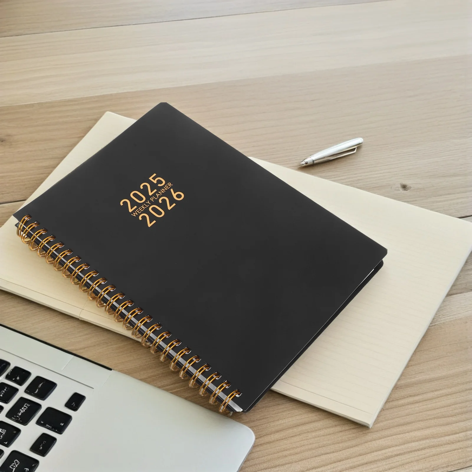 A5 Weekly Planner 2026 Twin-Wire Binding Monthly Calendar Daily Organizer Notebook Thick Paper English Interface For Goals To-Do