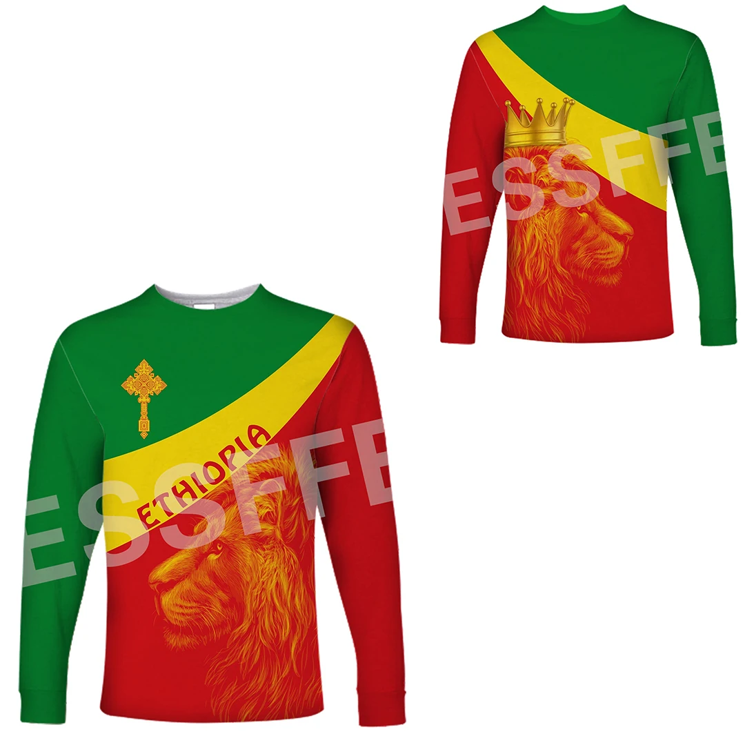 Africa Country Flag Lion Ethiopia Church Reggae Tribel Tattoo Streetwear Tracksuit 3DPrint Unisex Casual Funny Jacket Hoodies 10