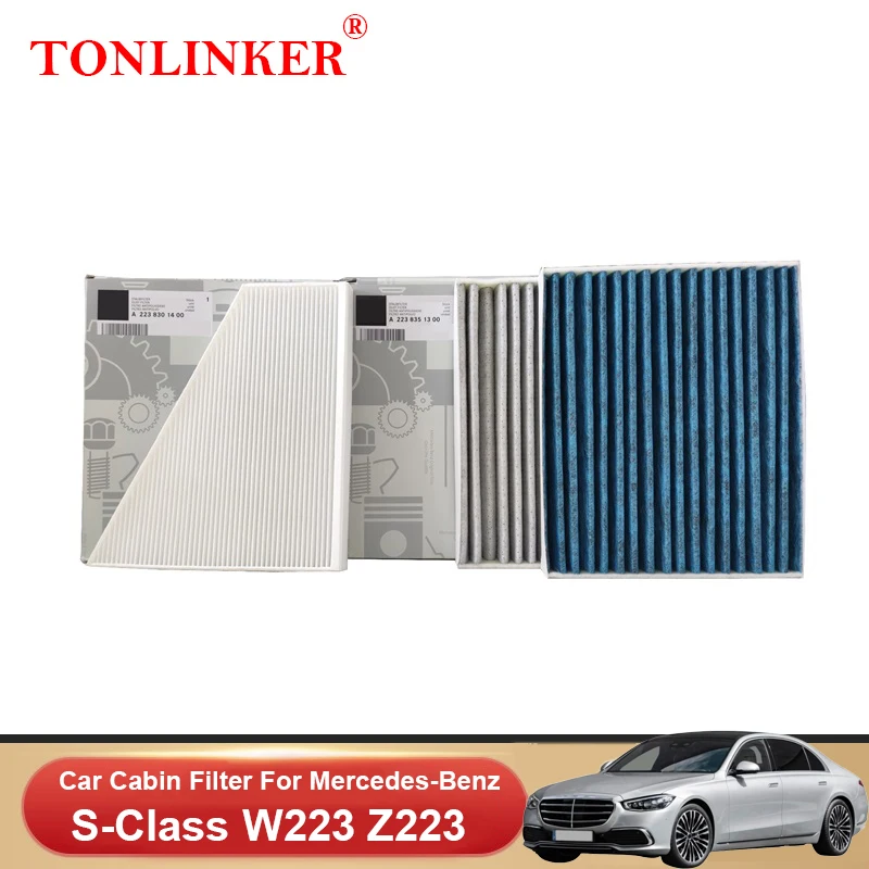 TONLINKER Cabin Filter For Mercedes Benz S CLASS W223 Z223 2020 2021 2022 S350d S450 S580 4MATIC For Maybach S450 S580 S680 S650