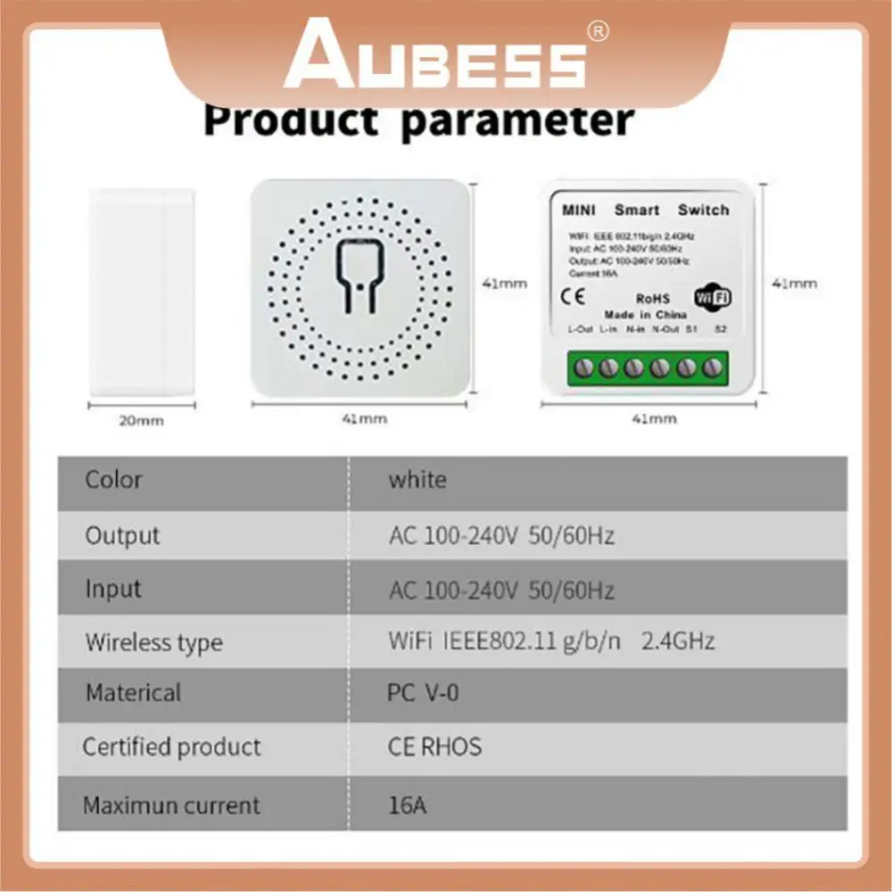 

1~6PCS 16a Remote Control Switch Disconnector Mini Breaker Cozylife And Homekit -off Device Ac100-240v Smart Home